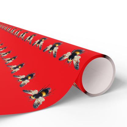 Wrapping Paper, Native Bee - Red
