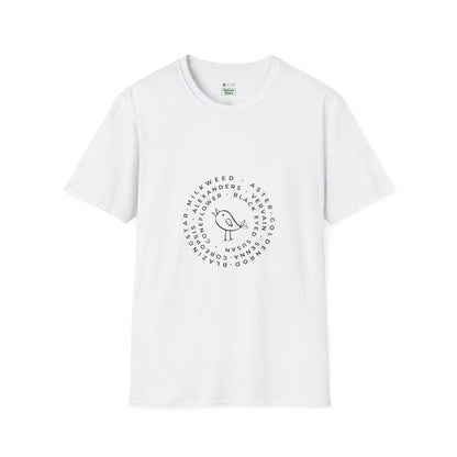 T-Shirt Unisex Softstyle, Native Plants & Birds