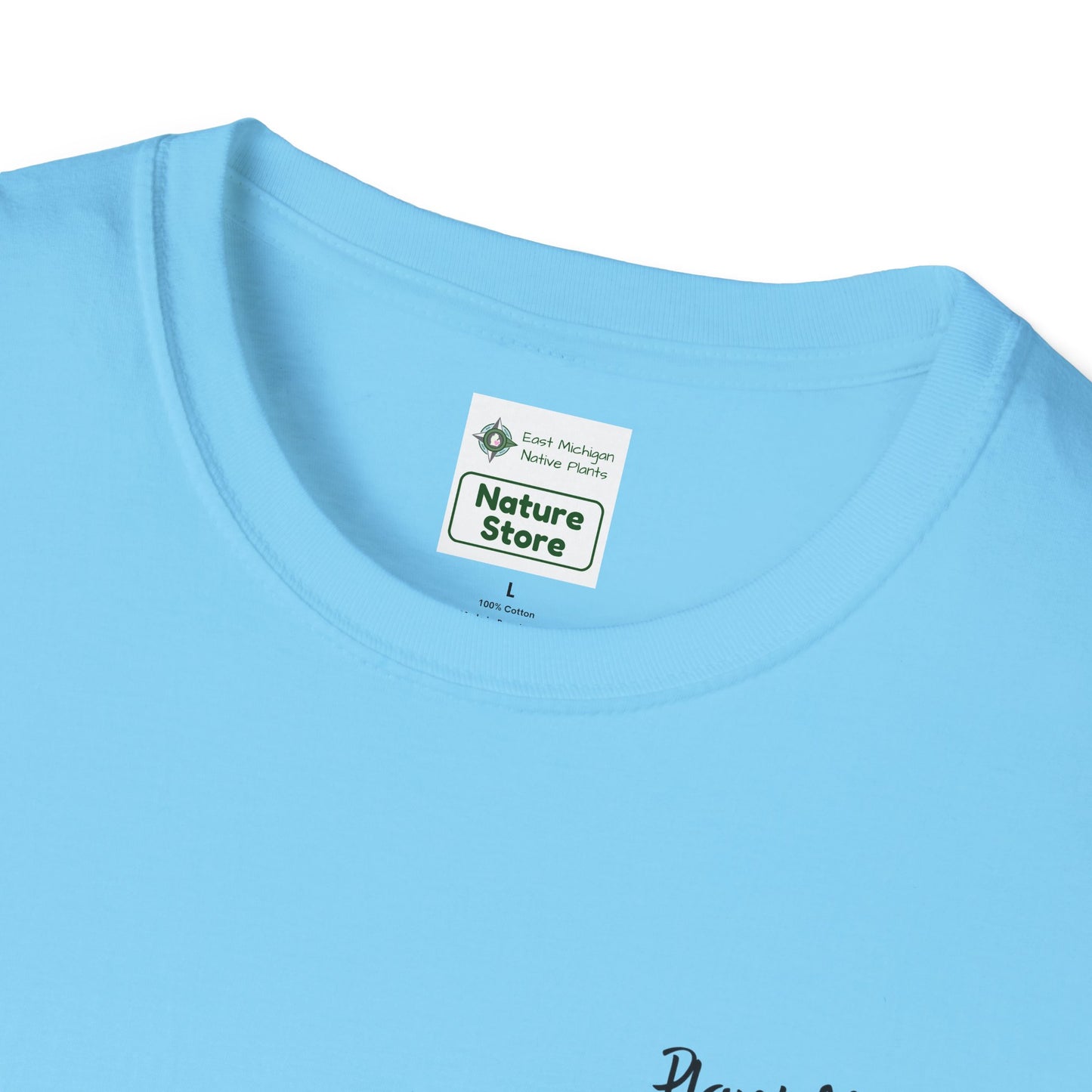 Unisex Softstyle T-Shirt I Love Native Plants, Asters (Back)