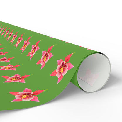Wrapping Paper, Wild Columbine - Green