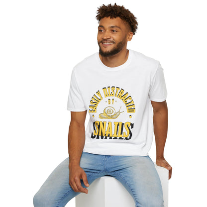 Unisex Softstyle T-Shirt, Distracted by Snails