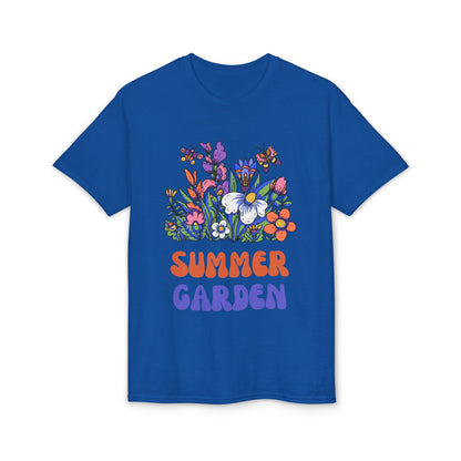 Dry Blend Moisture Wicking Tee Summer Garden w/EMNP Logo on back