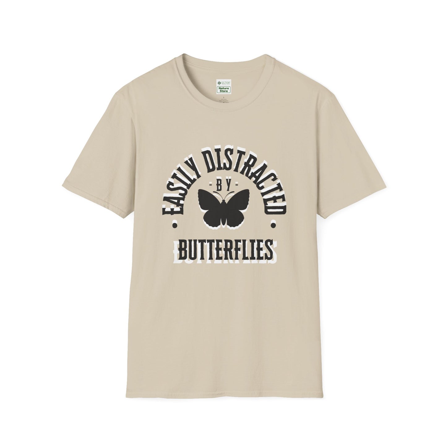 Easily Distracted By Butterflies Soft-Style T-Shirt