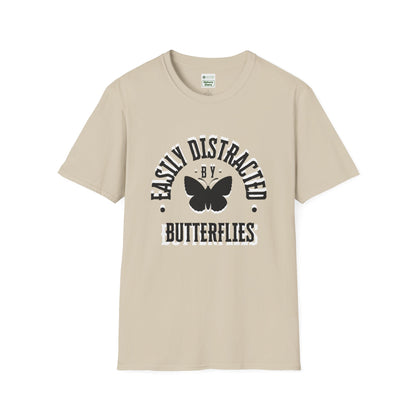 Easily Distracted By Butterflies Soft-Style T-Shirt