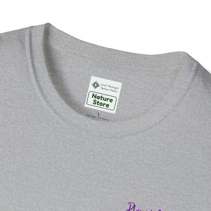 Unisex Softstyle T-Shirt I Love Native Plants, Asters (Back)