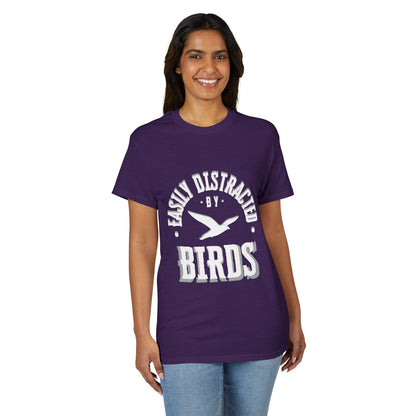 Dry Blend Moisture Wicking Tee "Distracted By Birds" plus EMNP Logo