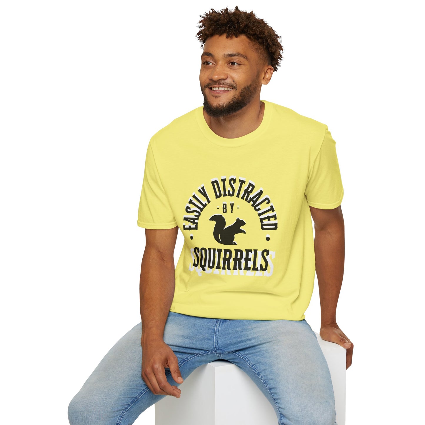 Unisex Softstyle T-Shirt, Distracted by Squirrels