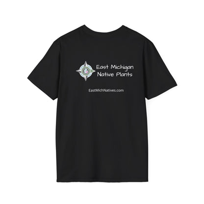 T-Shirt Unisex Softstyle, Native Plants & Butterflies w/EMNP logo