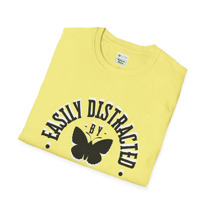 Easily Distracted By Butterflies Soft-Style T-Shirt