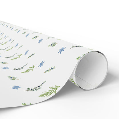 Wrapping Paper, Juniper Berry - White