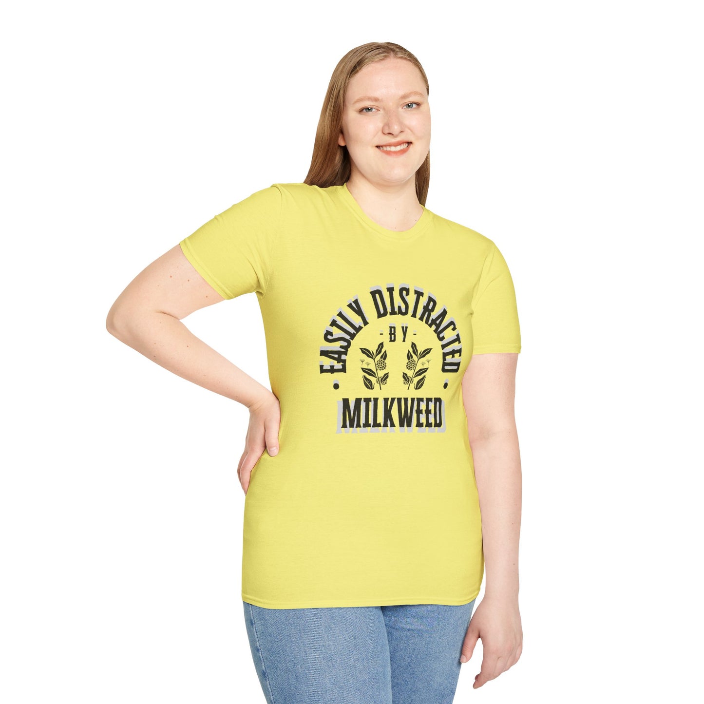 Easily Distracted by Milkweed Soft-Style Tee