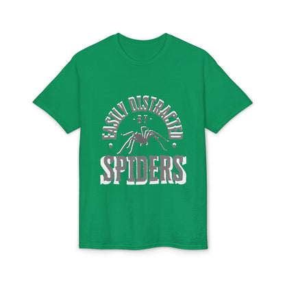 Dry Blend Moisture Wicking Tee "Distracted By Spiders" plus EMNP Logo