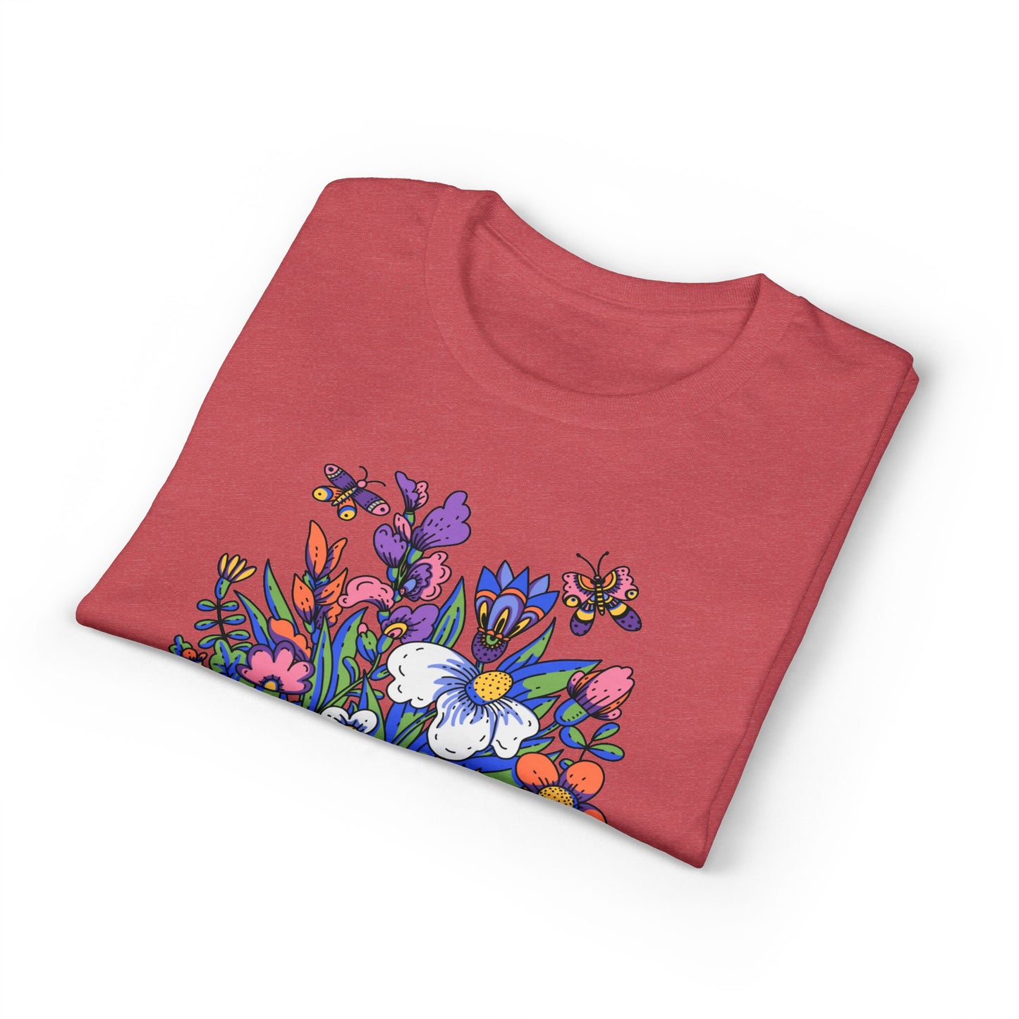 Dry Blend Moisture Wicking Tee Summer Garden w/EMNP Logo on back