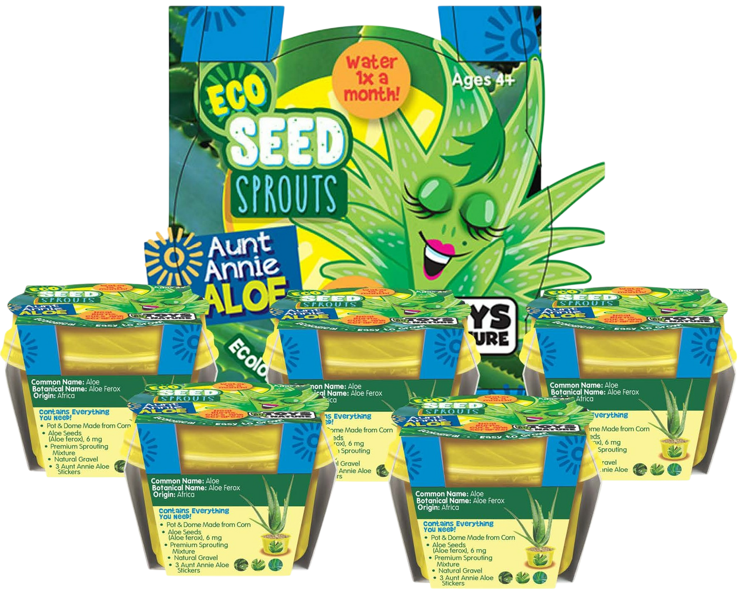 Eco Seed Sprouts Aunt Annie Aloe - Multipack of 5