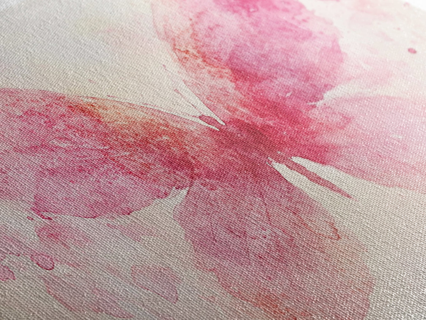 Pink Butterfly Canvas Print Whimsical Art Light Pink Wall Art Angel Art Prints Above Bed Wall Art Bedroom Decor Gift Idea