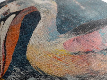 Pelican Portrait, bird art, coastal decor, nautical wall art, beach house painting, wildlife painting, rustic art, canvas print
