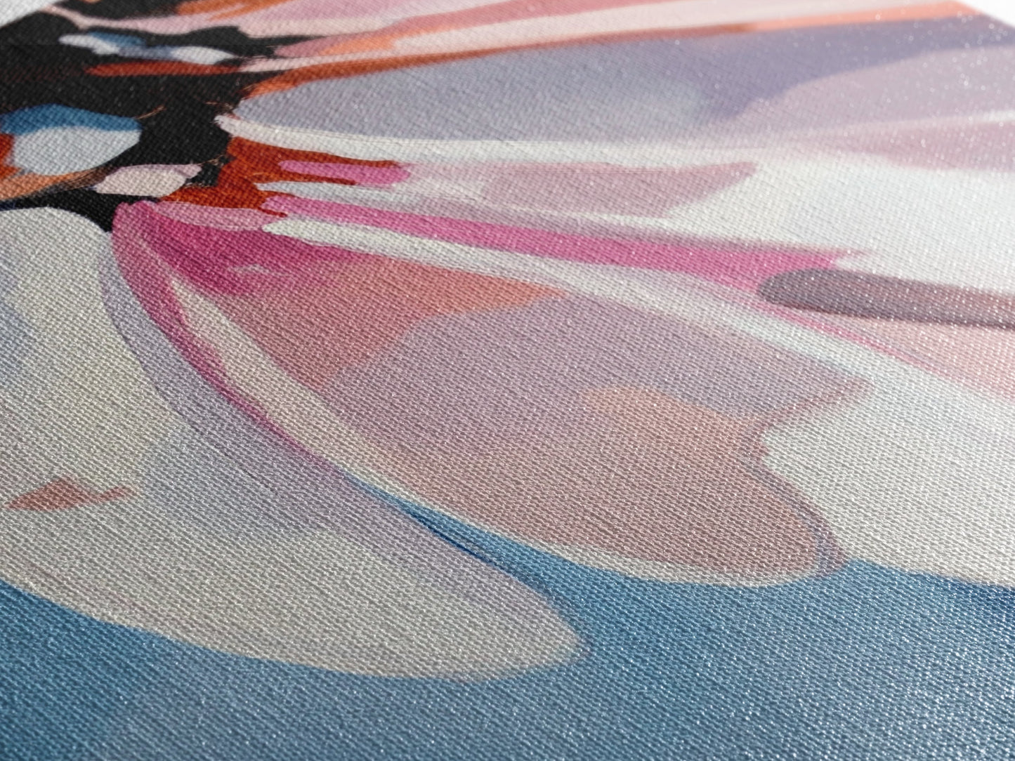 Butterfly Wing, Macro Art, Pastel Colors, Elegant Nature, Botanical Aesthetic, Canvas Print, Living Room Wall Art, Feminine Decor