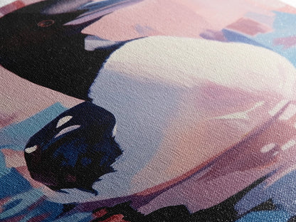 Loon Bird, Lake Wildlife Art, Nature Waterfowl Painting, Framed Canvas Print, Cabin Wall Decor, Rustic Outdoor Theme