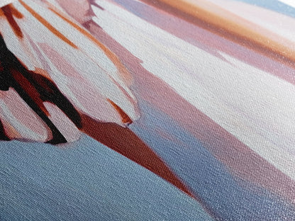 Butterfly Wing, White Dress, Canvas Print, Nature Art, Bohemian Wall Decor, Feminine Aesthetic, Delicate Artwork, Whimsical Painting