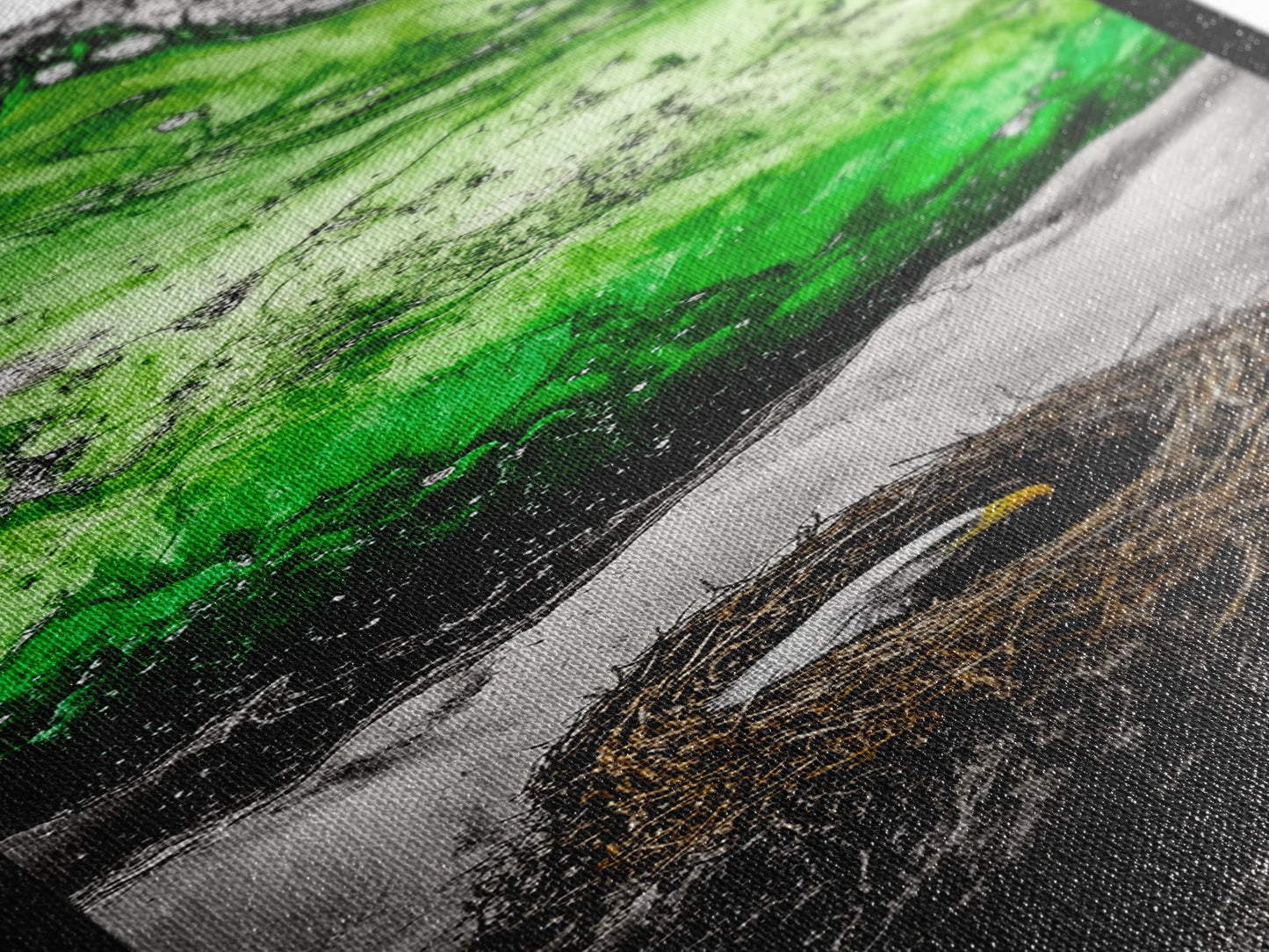 Eagle Nest, Wildlife Art, Majestic Bird, Framed Canvas Print, Nature Inspired, Rustic Cabin Art, Animal Lover Gift, Mountain Wall Art