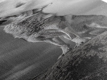 Howling Coyote, Framed Canvas Print, southwest wall art, rustic wall art, wildlife photography, desert landscape art, cowboy art, boho home decor