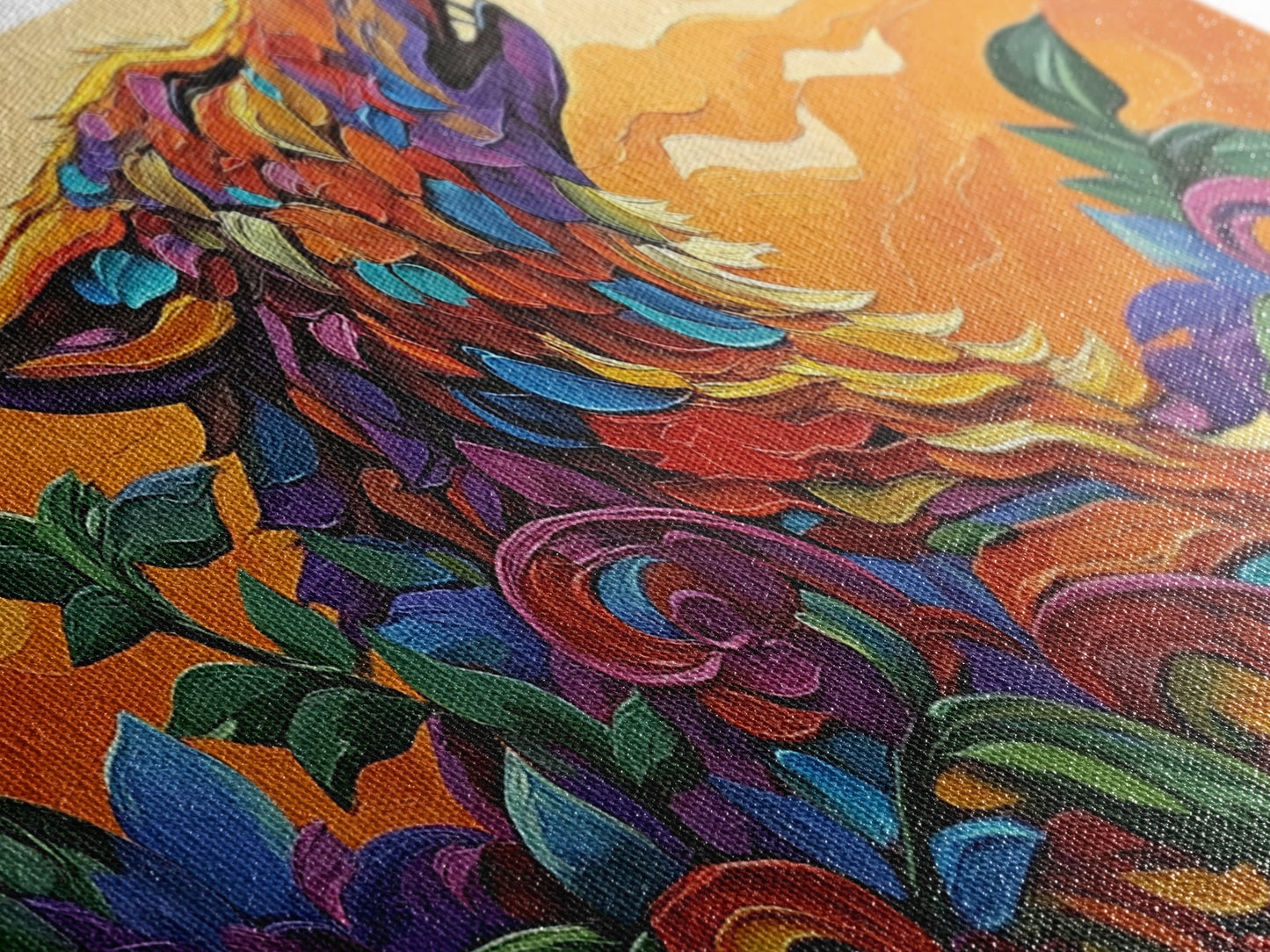 Howling Wolf, wolf painting, southwestern wall art, dark romance painting, framed canvas print, moody art, above bed wall art