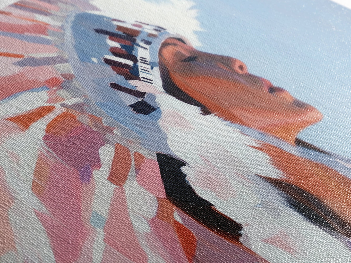 Native American Art, Woman in Headdress, Southwest Wall Art, Cultural Portrait, Framed Canvas Print, Extra Wide Art, Rustic Decor