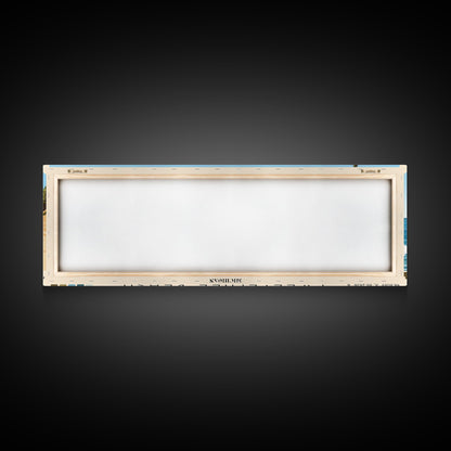 Twelvemile Beach, Michigan Panoramic Print, Vacation Gift, Michigan Wall Art, Beach Painting, Beach Decor, Large Wall Art, Wood Frame Art