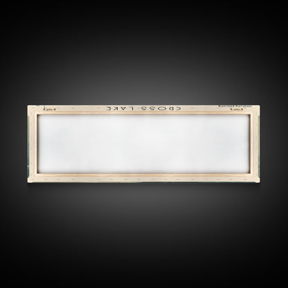 Crooked Lake Michigan Framed Canvas Print, Lake House Art, Panoramic Wall Art, Travel Poster, Minimalist Lake Painting, Home Decor