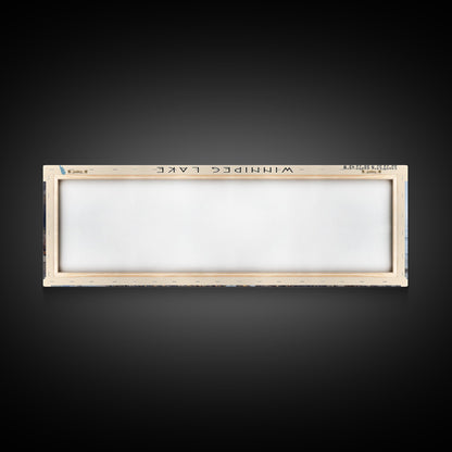 Winnipeg Lake Michigan Panoramic Wall Art, Framed Canvas Print, Lake House Decor, Travel Poster, Scenic Lake Scene, Bedroom Decor