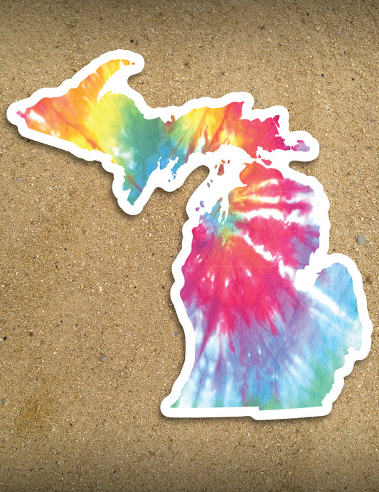 Tie-Dye - 6" Michigan Sticker