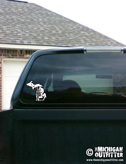 Deer In The Woods - 6" Michigan Sticker