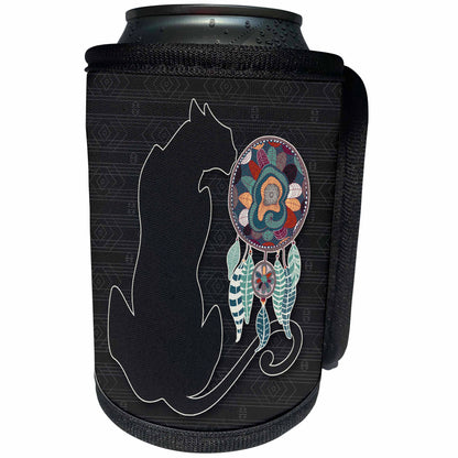 3dRose Doreen Erhardt Native American - Cheetah and Dream Catcher Spirit Animal in a Tribal Theme - Can Cooler Bottle Wrap (cc_304653)
