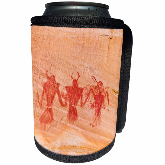 3dRose Danita Delimont - Native American - Pictograph panel on canyon wall, Grand Staircase-Escalante, Utah, USA - Can Cooler Bottle Wrap (cc_315075)