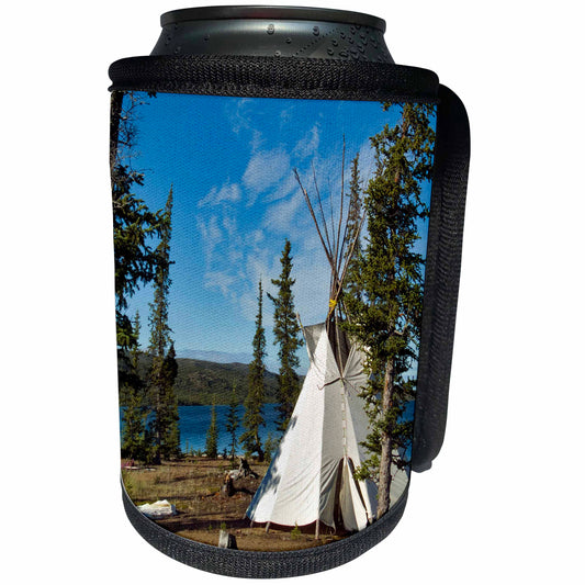 3dRose Danita Delimont - Native American Culture - Native American Dene Tribe, Northwest Territories-CN06 JMI0003 - Janis Miglavs - Can Cooler Bottle Wrap (cc_73890)