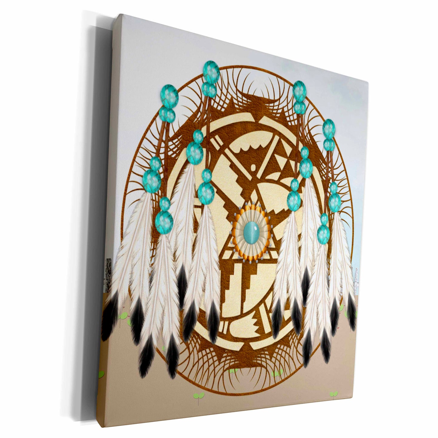 3dRose Designer One of A Kind Native American Art - Museum Grade Canvas Wrap (cw_108087)