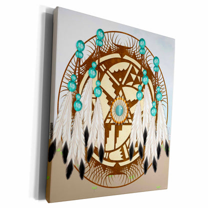 3dRose Designer One of A Kind Native American Art - Museum Grade Canvas Wrap (cw_108087)