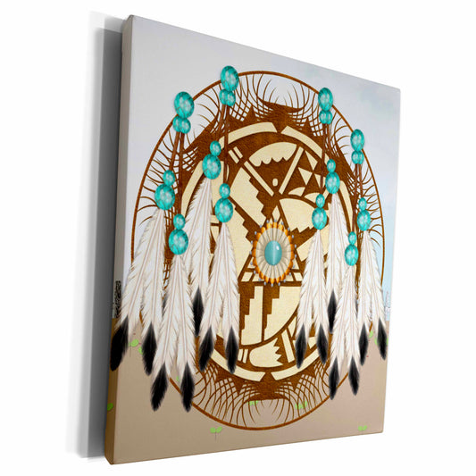 3dRose Designer One of A Kind Native American Art - Museum Grade Canvas Wrap (cw_108087)