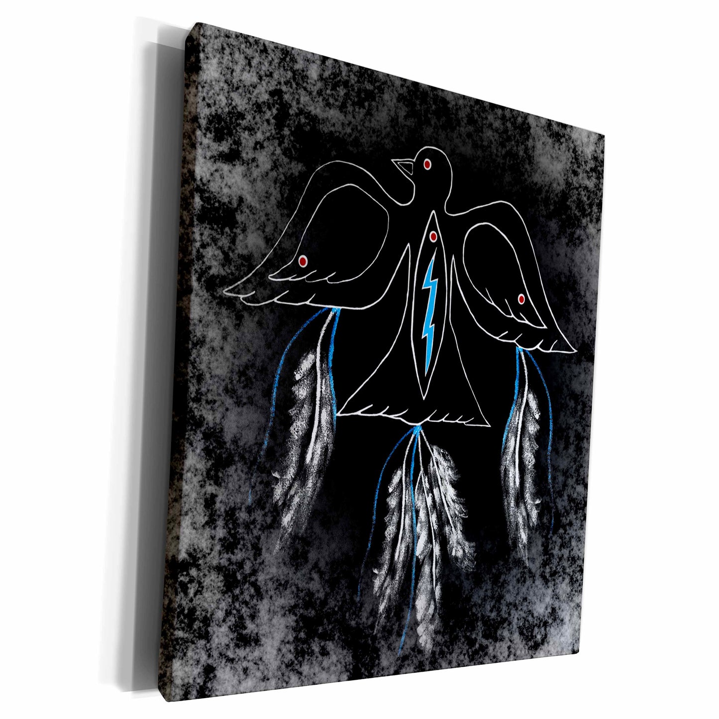 3dRose Thunderbird on Clouds a Native American symbol with... - Museum Grade Canvas Wrap (cw_181206)