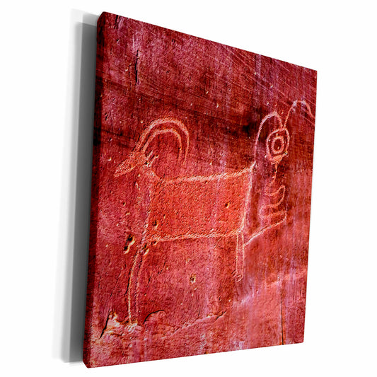3dRose Native american Fremont Petroglyph of a sheep,... - Museum Grade Canvas Wrap (cw_260379)