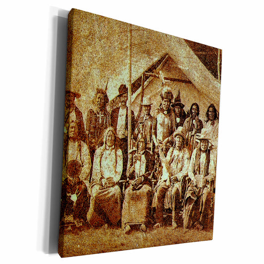 3dRose Late 1800s Native American Indians Sioux Tribal... - Museum Grade Canvas Wrap (cw_300299)