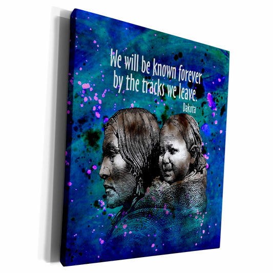 3dRose By the Tracks that We Leave- Dakota Native American... - Museum Grade Canvas Wrap (cw_310381)