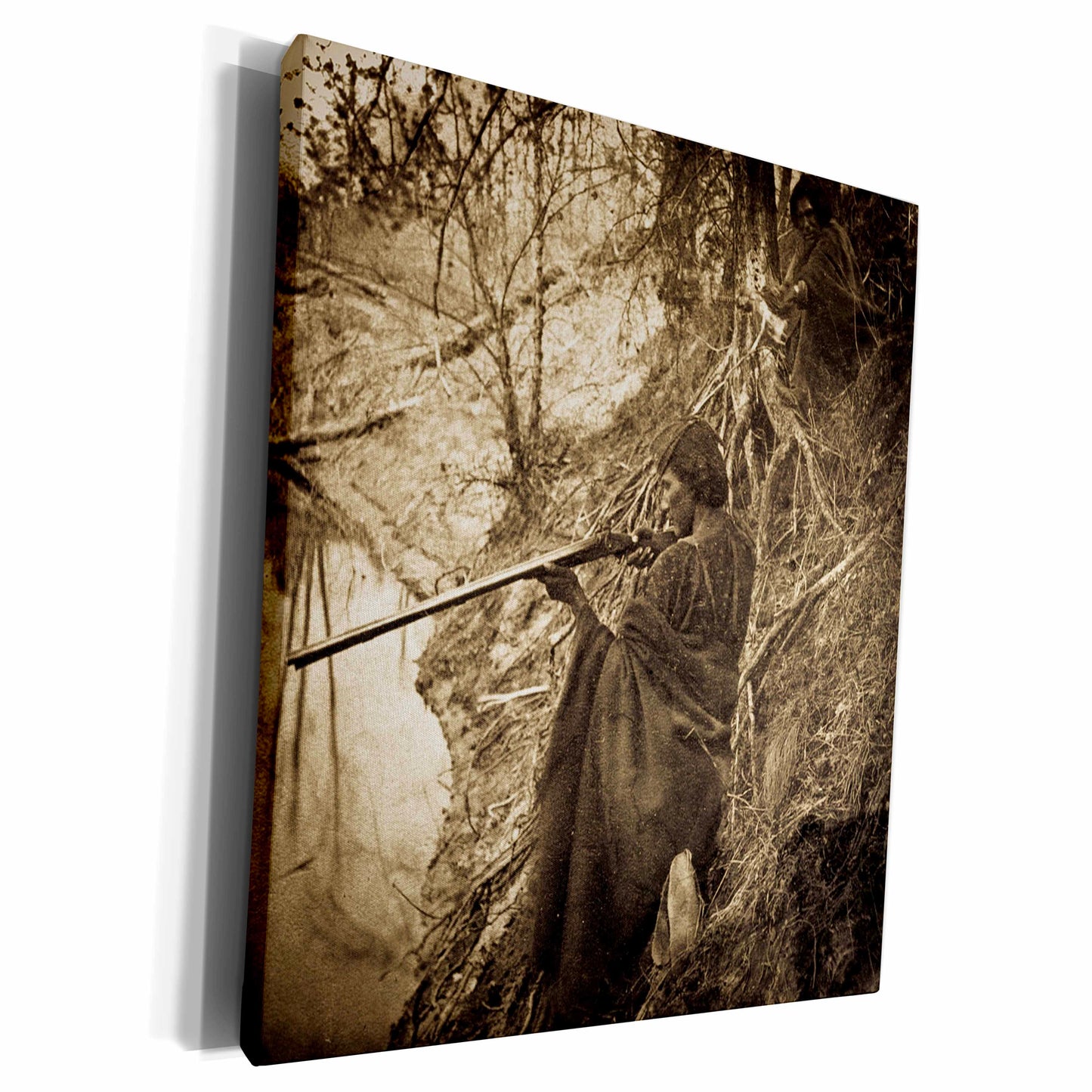 3dRose Native American Warrior Indian Chief Hunting... - Museum Grade Canvas Wrap (cw_77388)