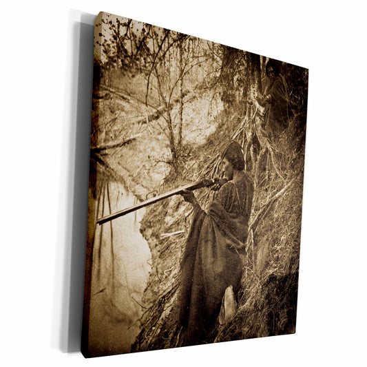 3dRose Native American Warrior Indian Chief Hunting... - Museum Grade Canvas Wrap (cw_77388)