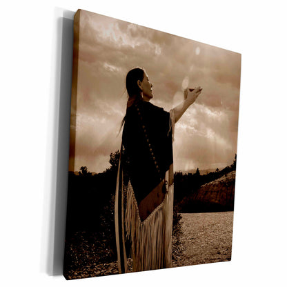 3dRose Native American medicine woman, Santa Fe, NM - US32... - Museum Grade Canvas Wrap (cw_92694)