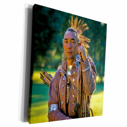 3dRose Shawnee Indian re-enactor, Native Americans - US36... - Museum Grade Canvas Wrap (cw_93350)