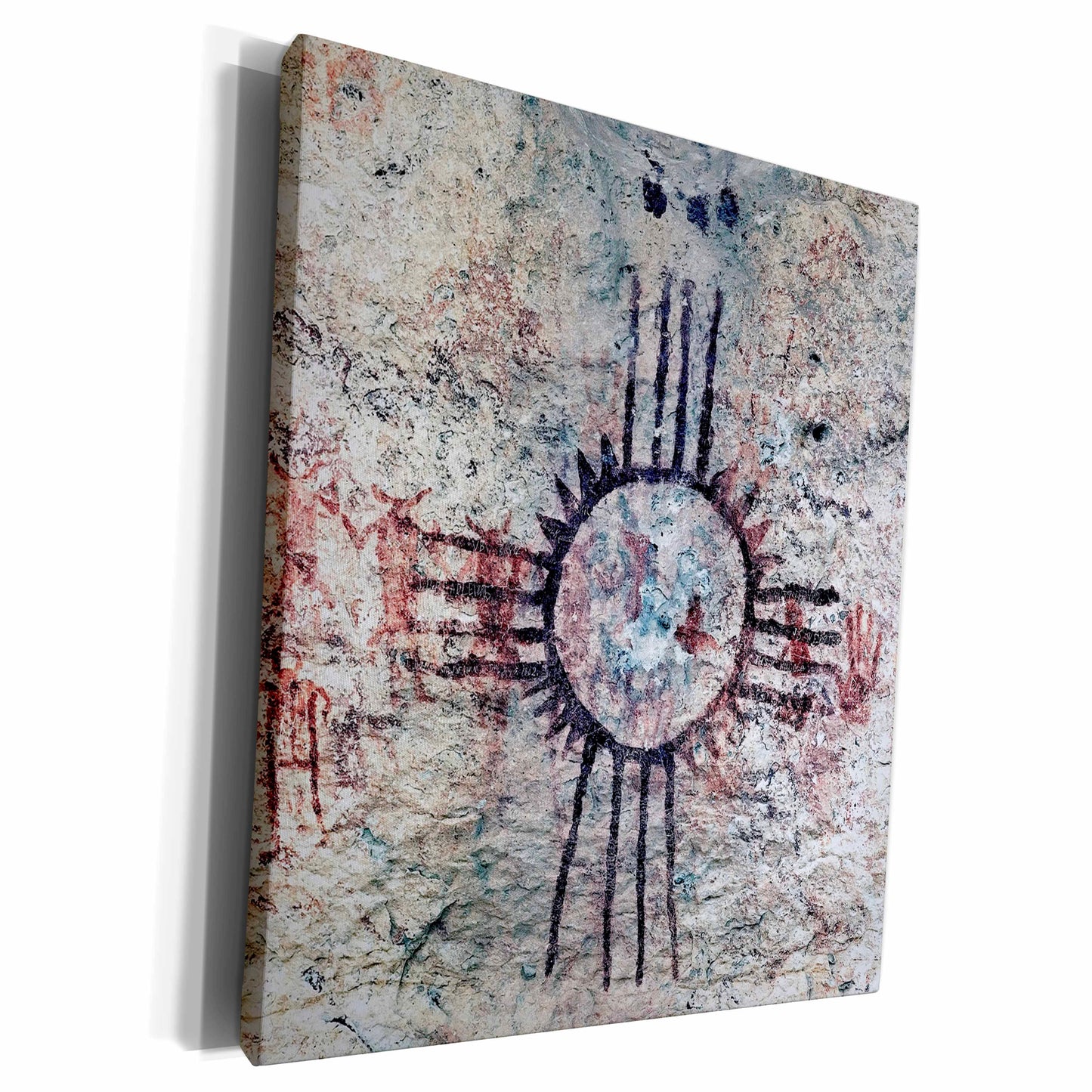 3dRose Texas, Big Bend Native American paintings on cliff -... - Museum Grade Canvas Wrap (cw_94490)