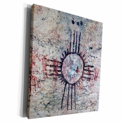3dRose Texas, Big Bend Native American paintings on cliff -... - Museum Grade Canvas Wrap (cw_94490)
