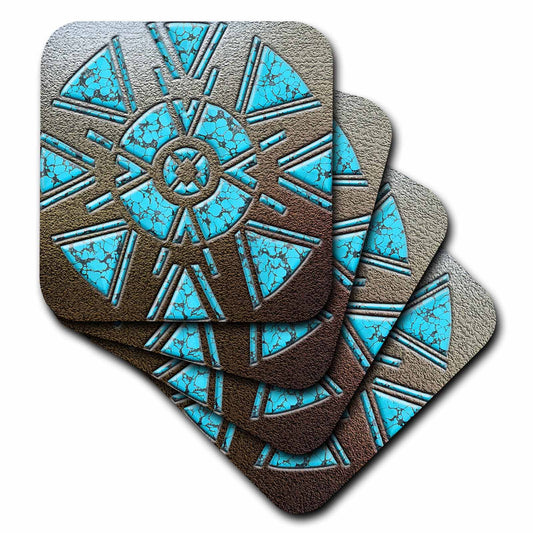 3dRose Spiritual Awakenings Native American - Designer One of A Kind Native American Art - Coasters (cst_108088)
