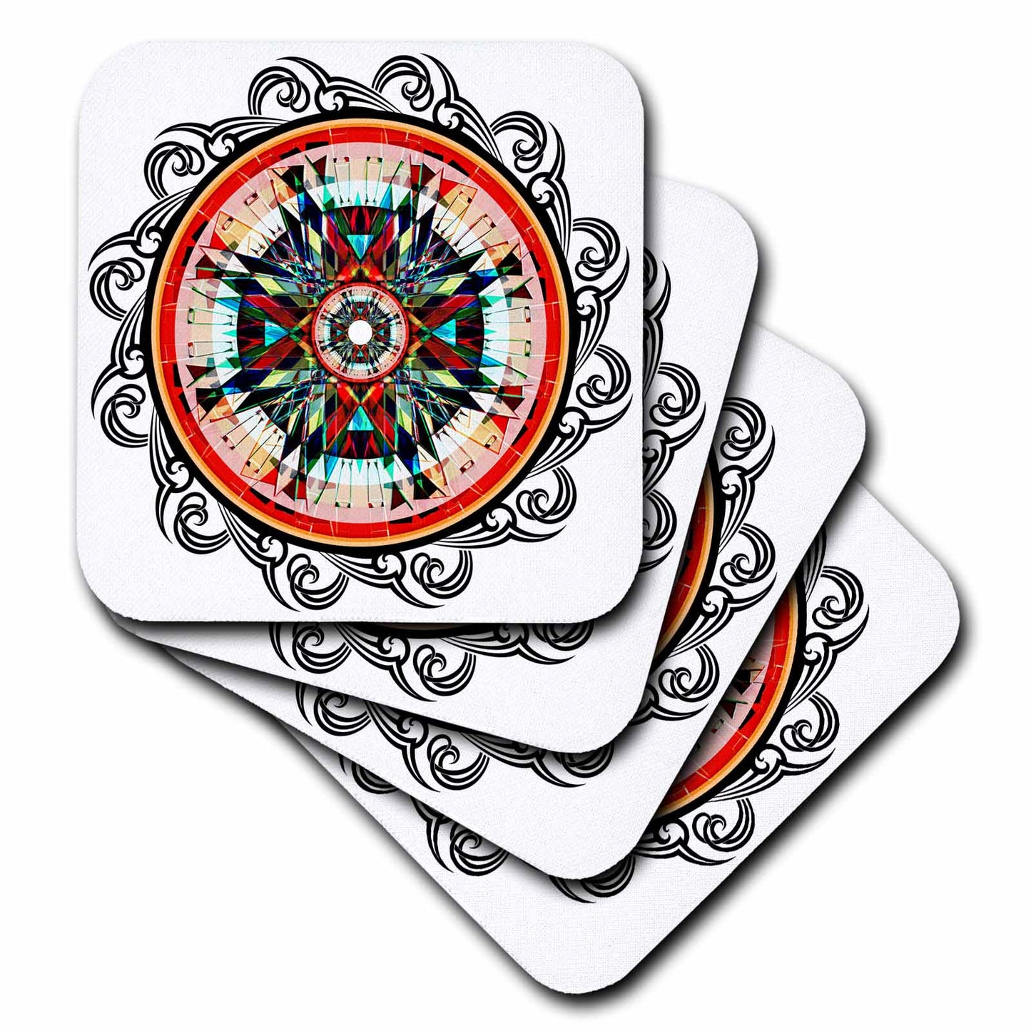 3dRose Perkins Designs Potpourri - Totally Totem Earth tone colors are used in this Native American graphic design - Coasters (cst_19252)